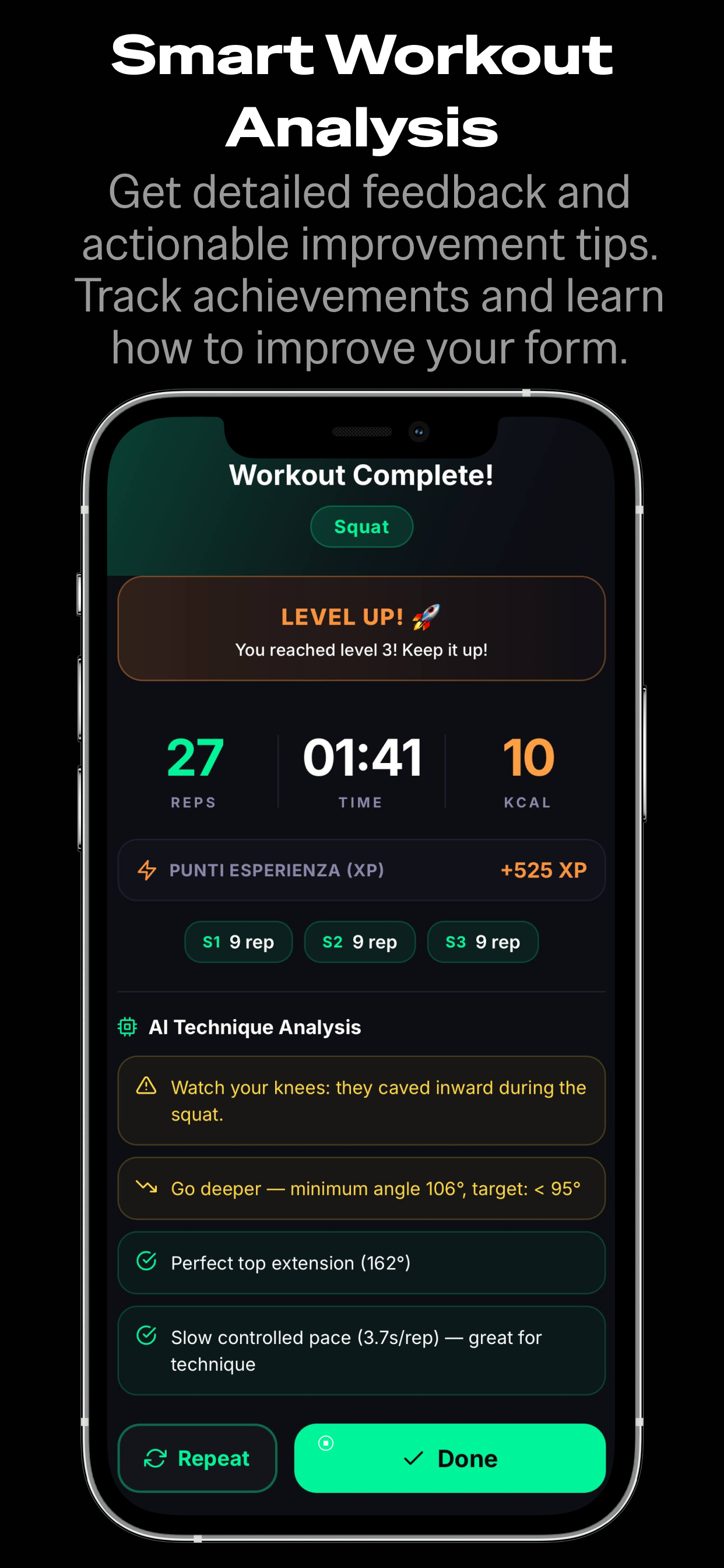 AIGymBro Profile level Screen